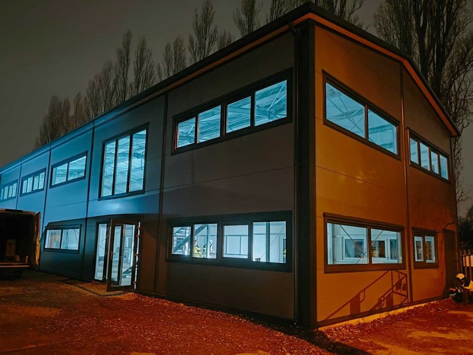 Hala 250 m2 stalowa magazyn warsztat płyta konstrukcja garaż SK SYSTEM
