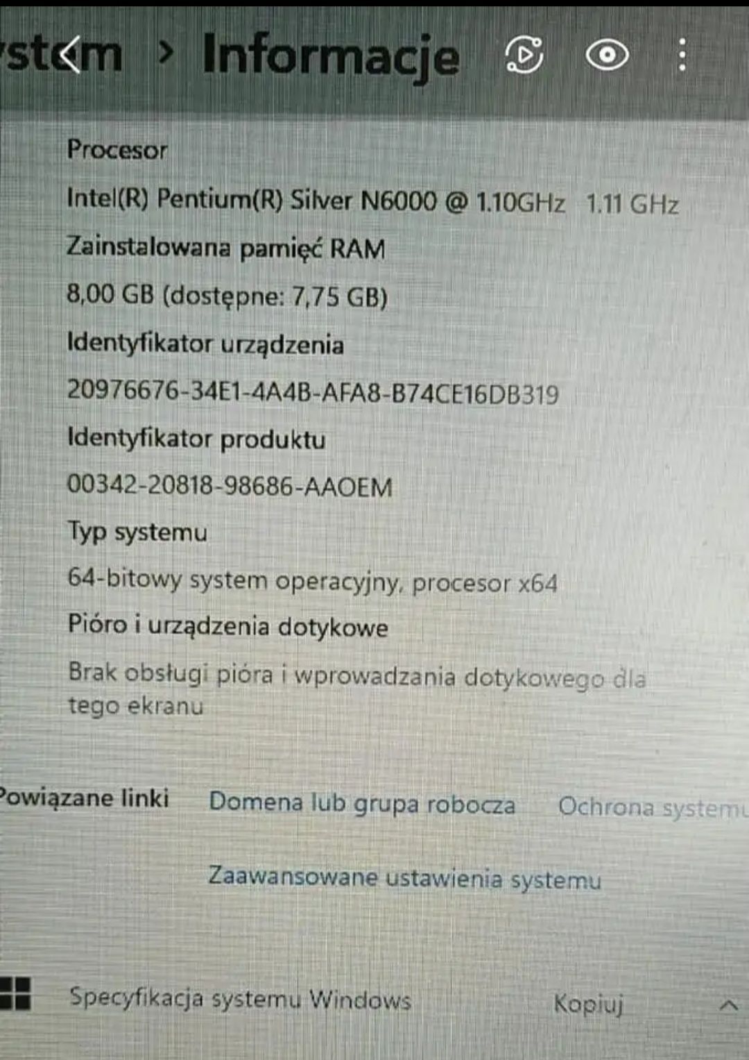 Sprzedam laptopa Asus Vivobook Go E510KA-BR149W