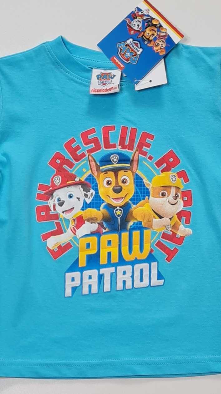 T-shirt koszulka bluzka psi patrol  rescue turkus 104cm 4latka