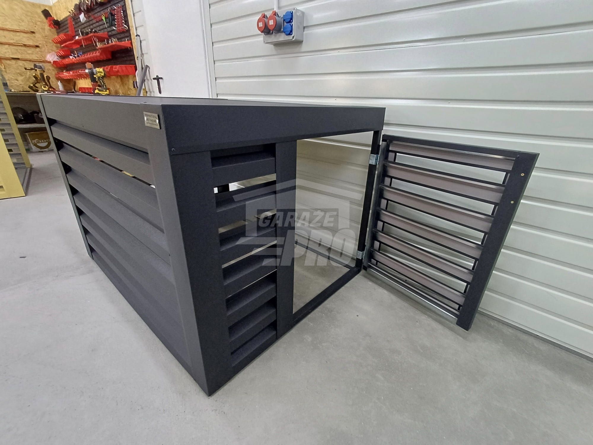 Osłona pompy ciepła 100x60x70 cm antracyt Zabudowa GP504