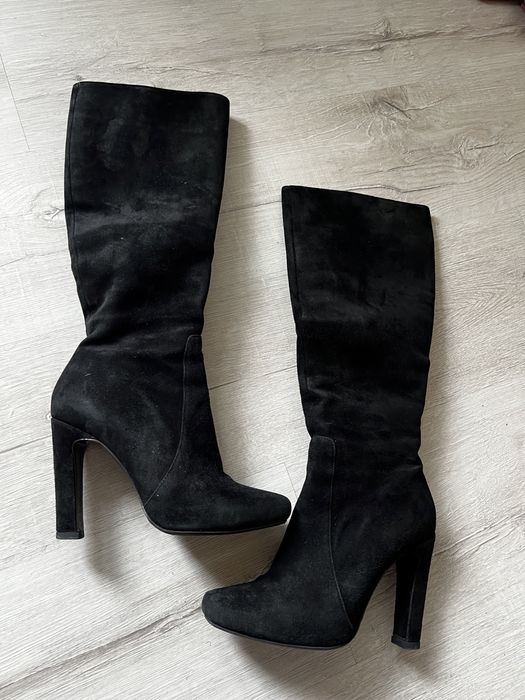 Сапоги замшевые