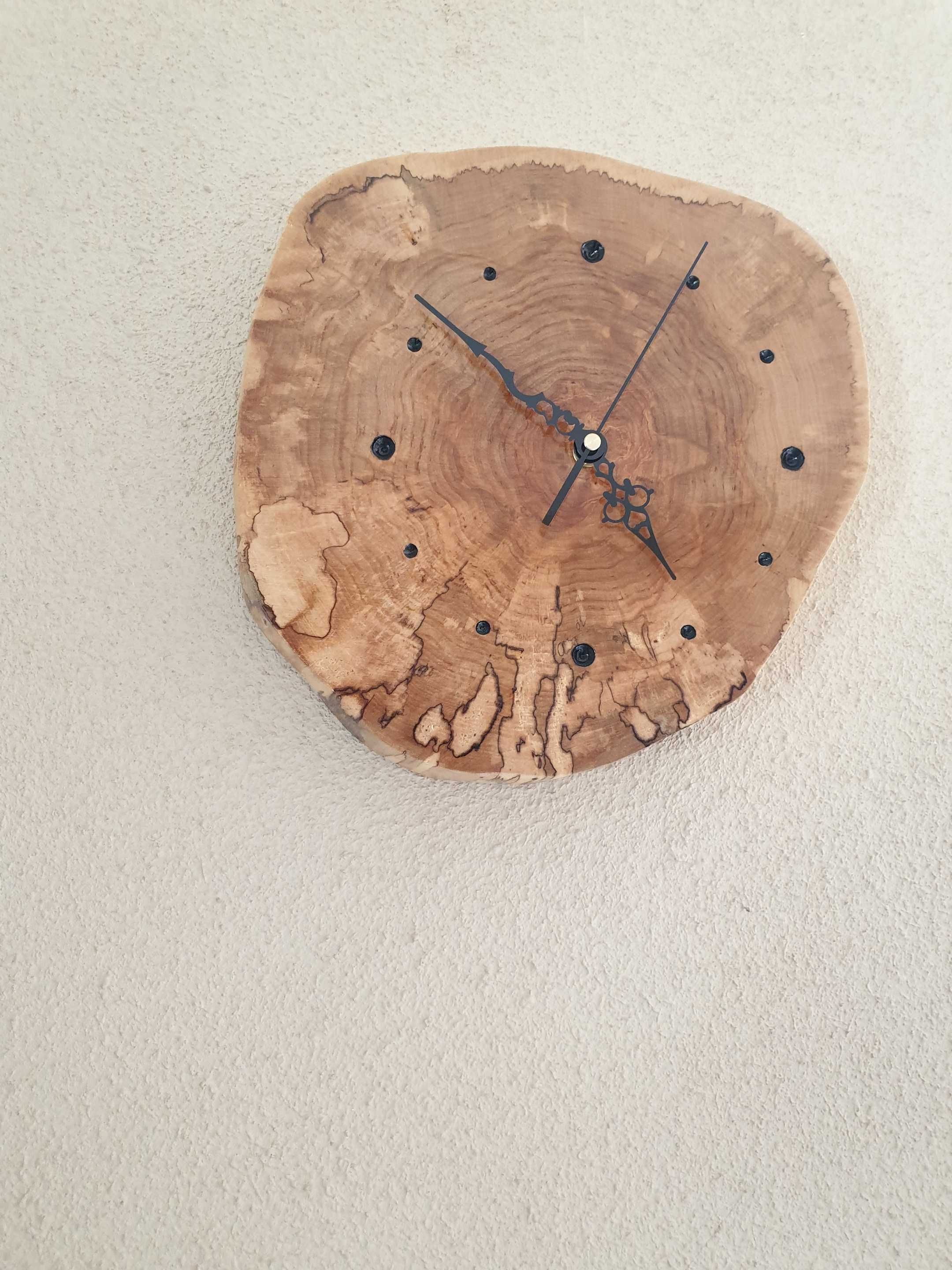 Zegar ścienny drewniany jedyny niepowtarzalny