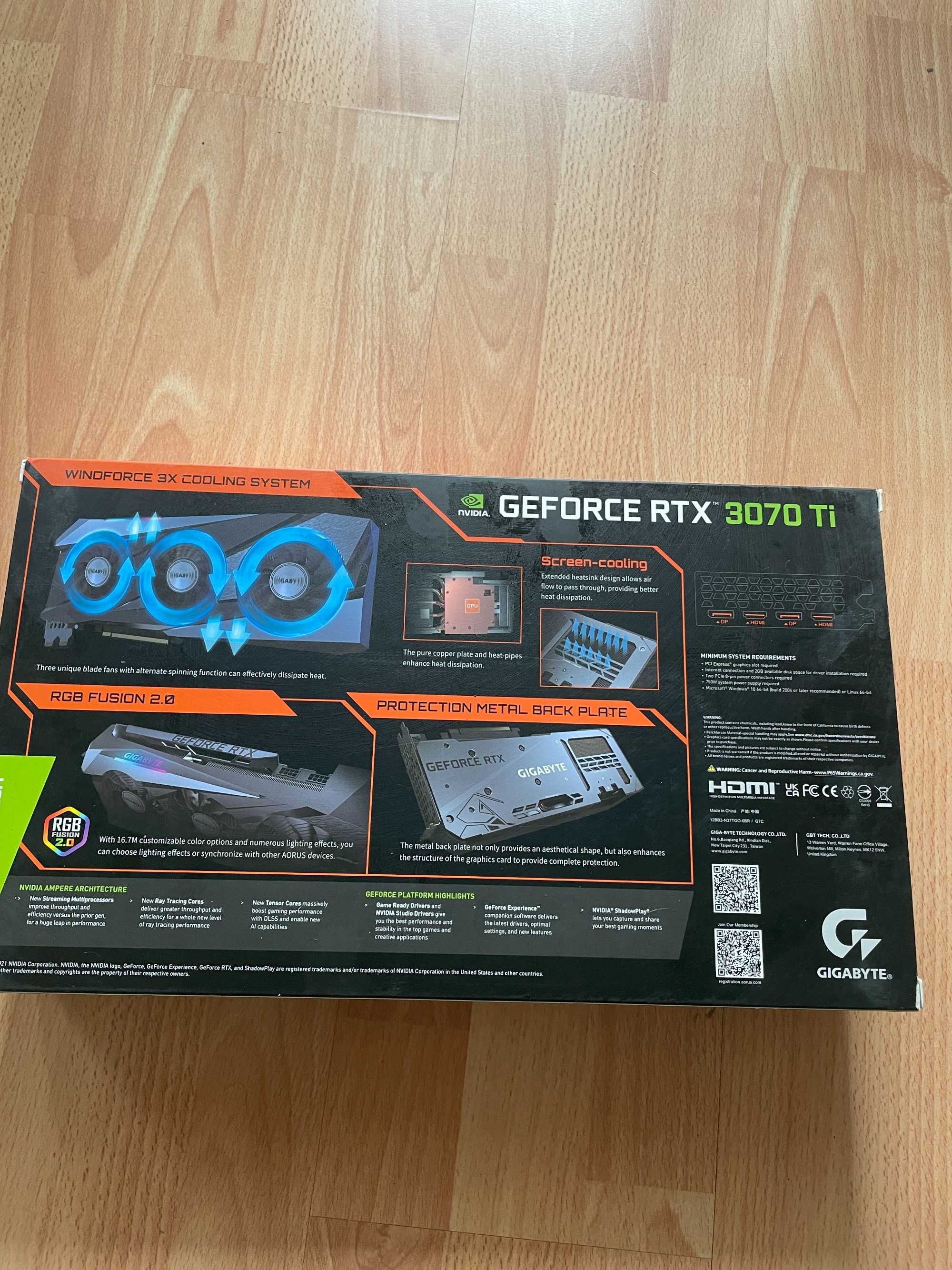 Нова відеокарта GIGABYTE GEFORCE RTX 3070 TI