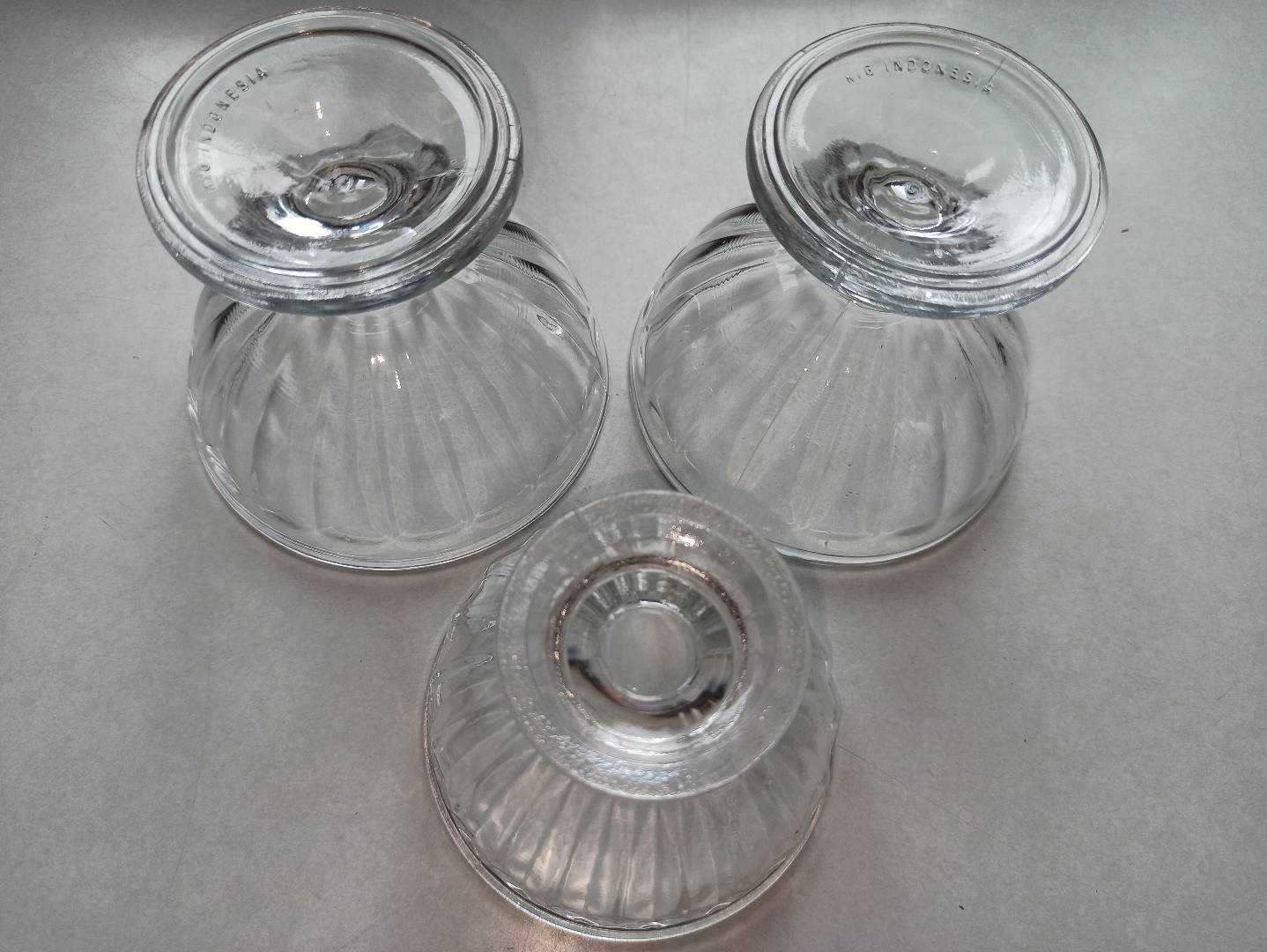 szklane kielichy deserowe ze szkła na deser - grube szkło