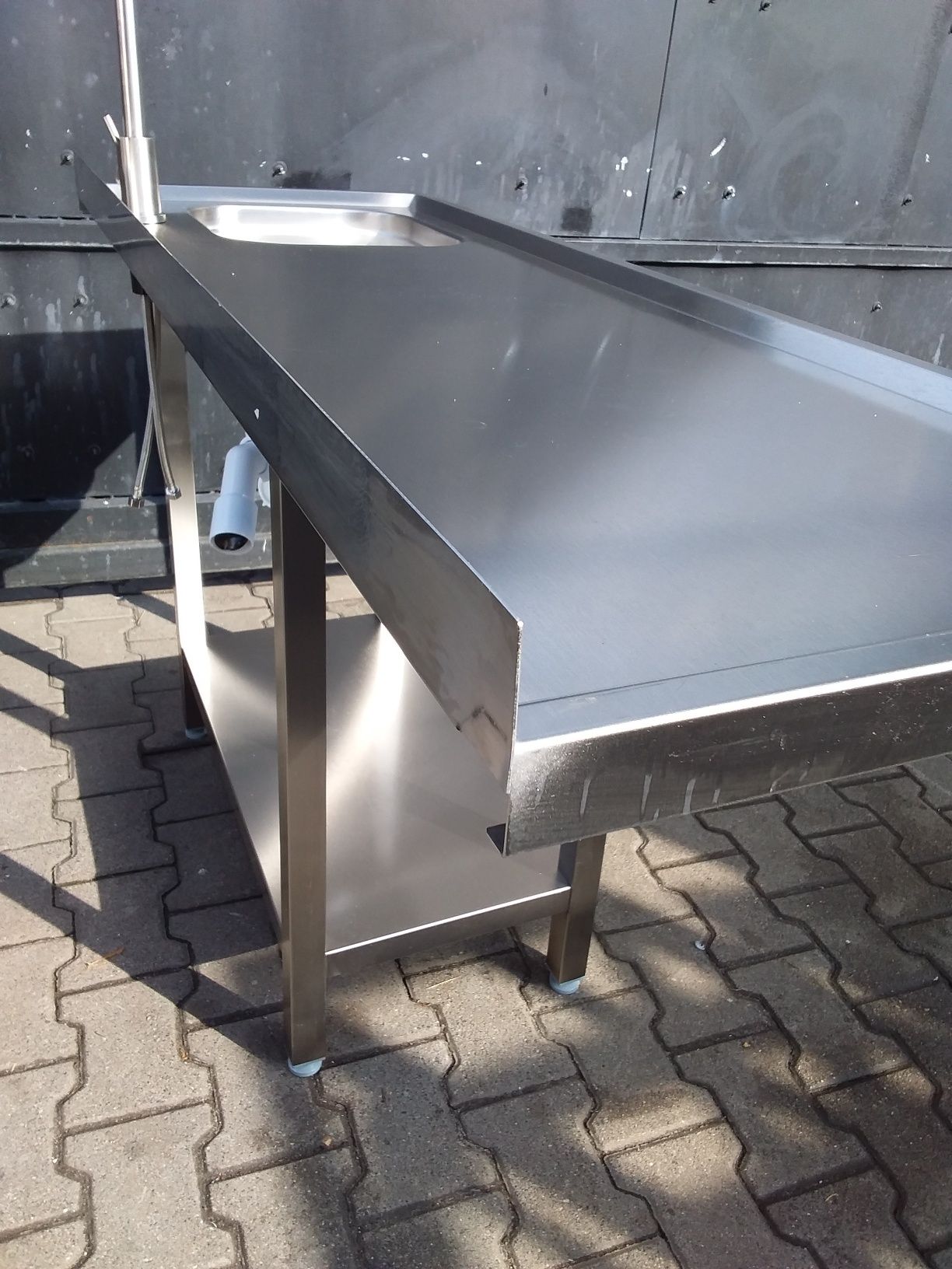 Zlew zlewozmywak ze stołem nierdzewny 50x140cm domowy gastronomiczny