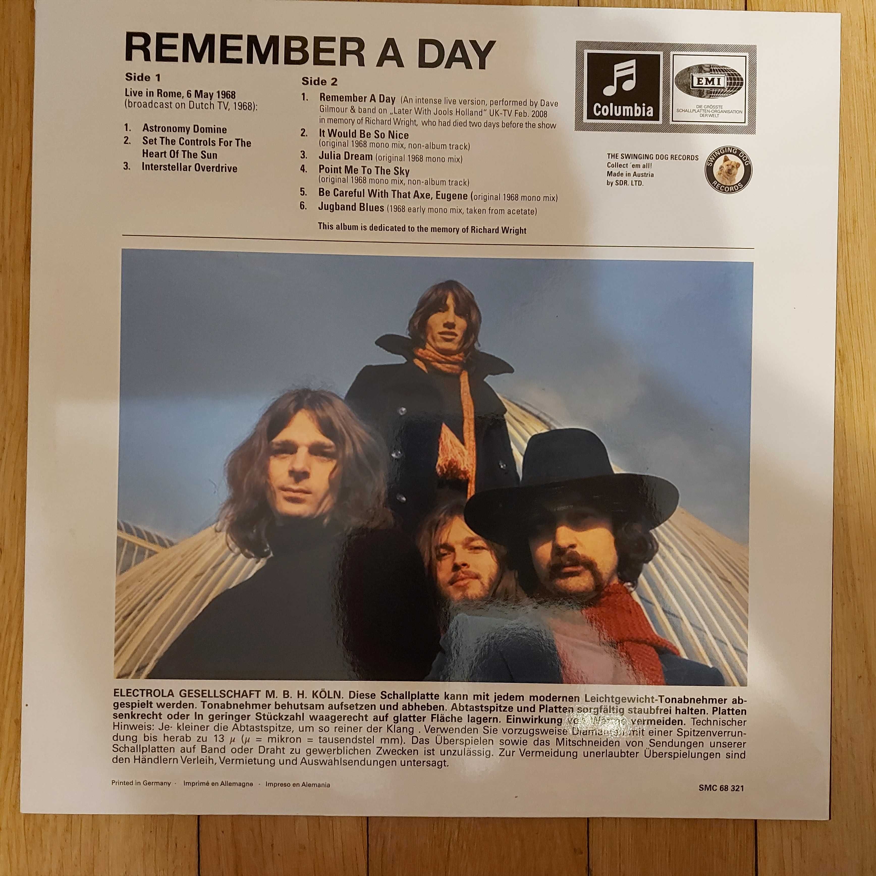 Pink Floyd  Remember A Day  2011  AU  (M-/M-) + inne tytuły
