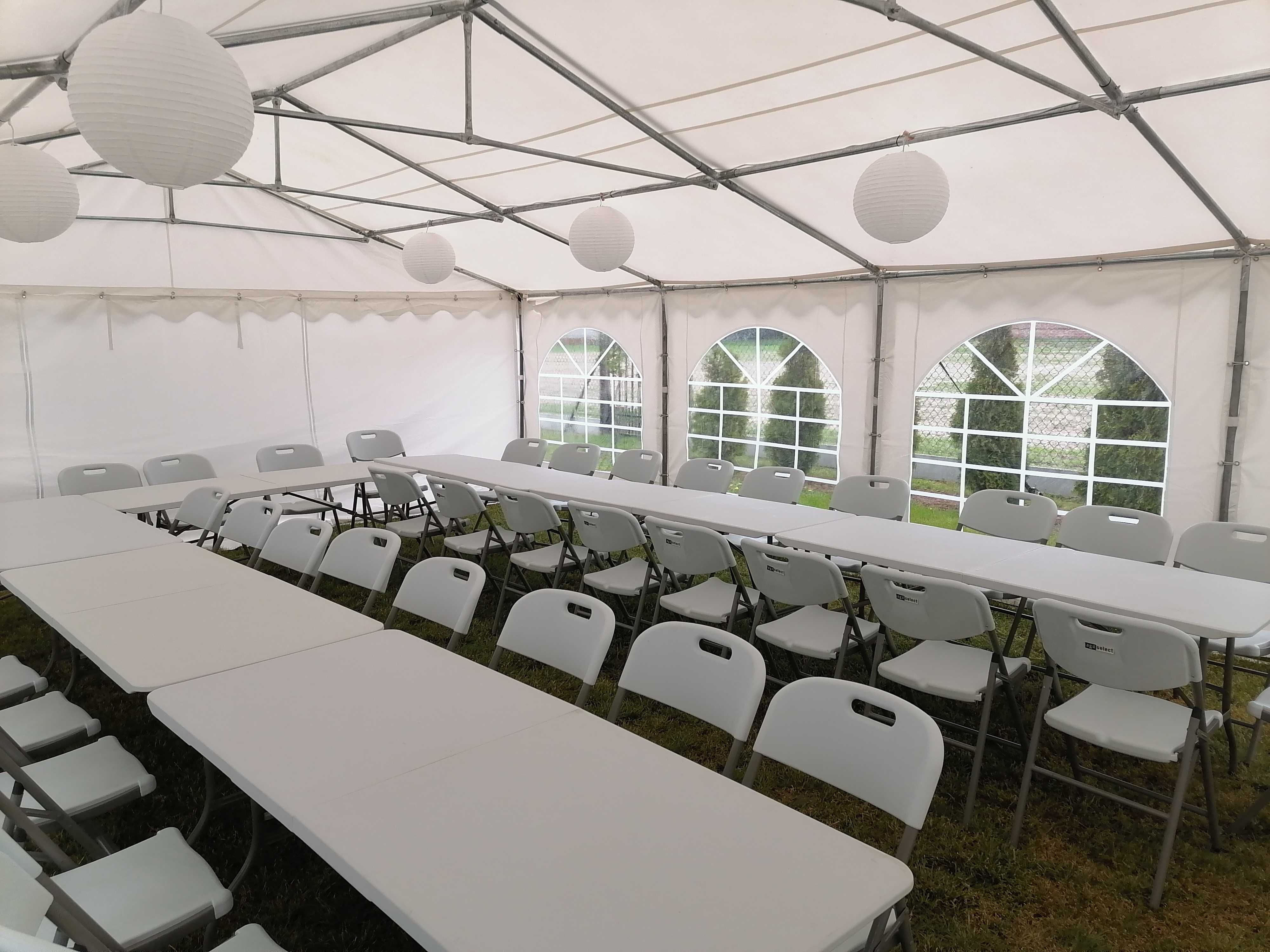 Wynajem namioty cateringowe 4x6, 6x8, 6x12, stoły i krzesła