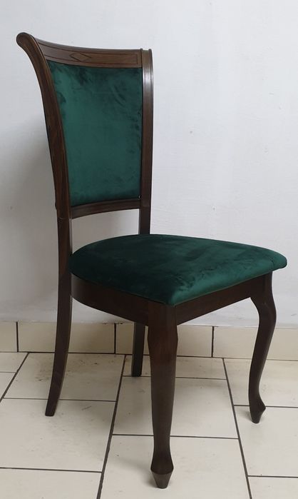 Nowe krzesła 8 sztuk Ludwik Reno zielen butelkowa lub granat