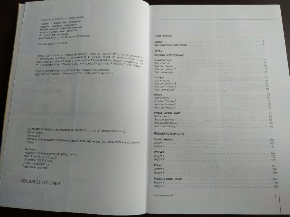 WOS testy dla maturzysty matura 2009 operon