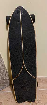 Skate Longboard Fish 500 preto