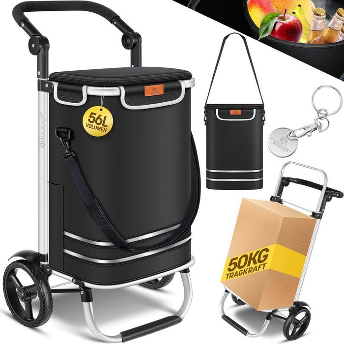 Torba wózek na zakupy Sklepowy Składany 56L 50KG Komora lodówka