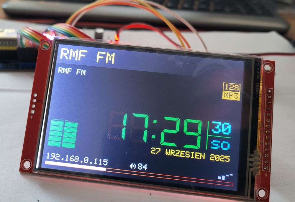 Radio internetowe moduł z wyświetlaczem