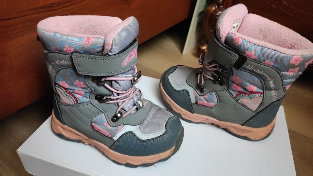 Зимние сапоги сапожки для девочки мальчика 27 28