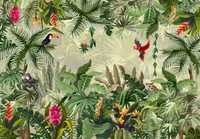 Fototapeta Tropikalny Las Papugi Na Ścianę 3D Twój Rozmiar + KLEJ