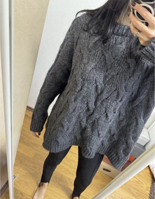 Теплый свитер Zara оверсайз