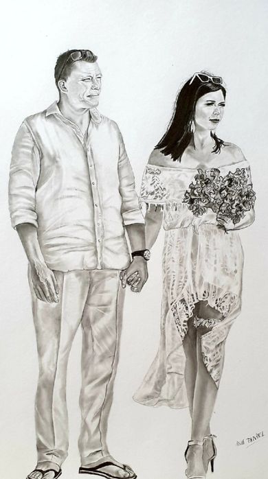 Portret rysunek ze zdjęcia