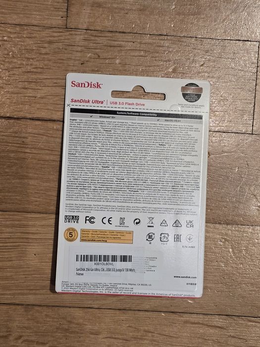 Флеш-накопичувач SanDisk USB 3.0 Ultra 256Gb (130Mb/s) Black