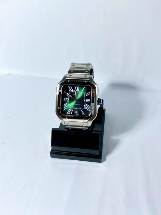 Zegarek automatyczny Seiko Mod santos cartier butelkowa zieleń nh35!!