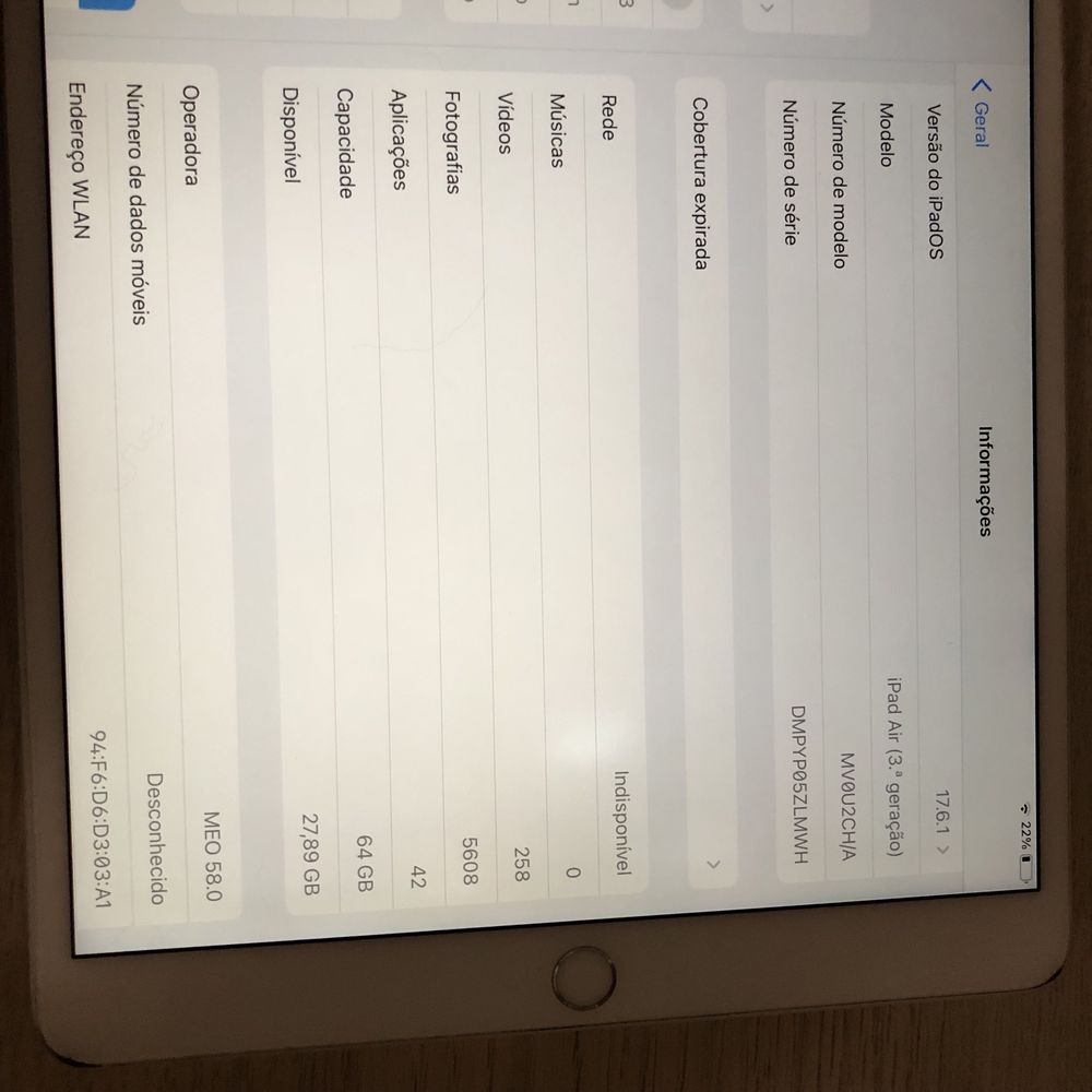 Ipad air 3a Geração 64 gb