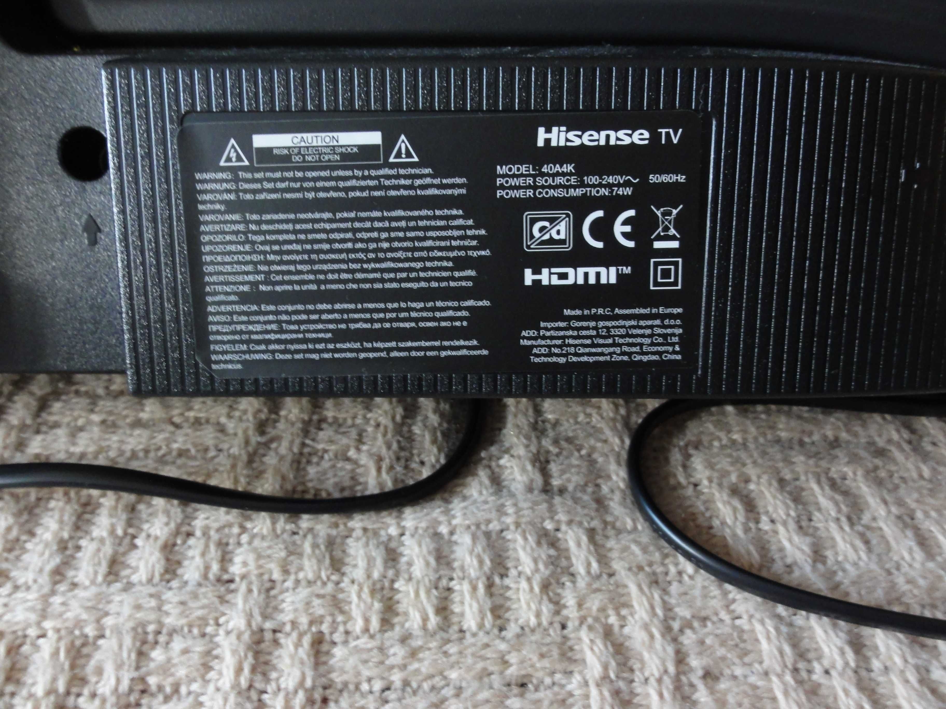 TV Hisense 40A4K ( nowy)