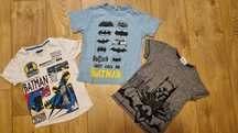 3x koszulka Batman rozm. 110-116, Next, C&A