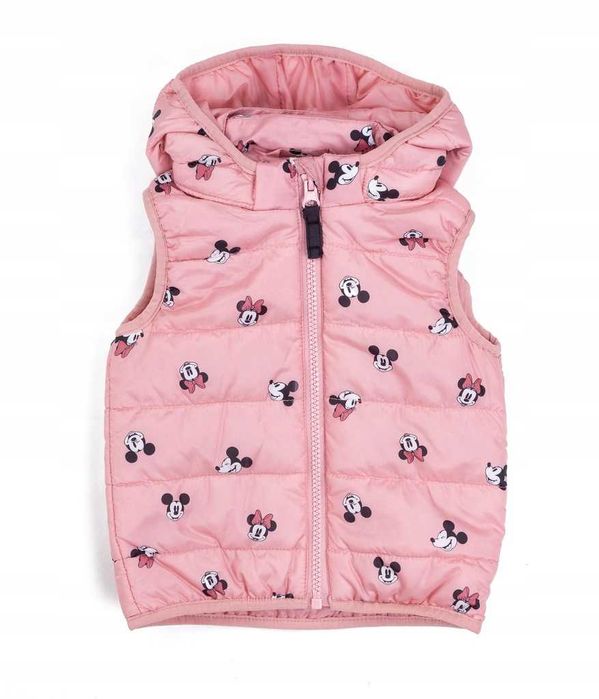 Bezrękawnik kamizelka Myszka Minnie z kapturem H&M 68