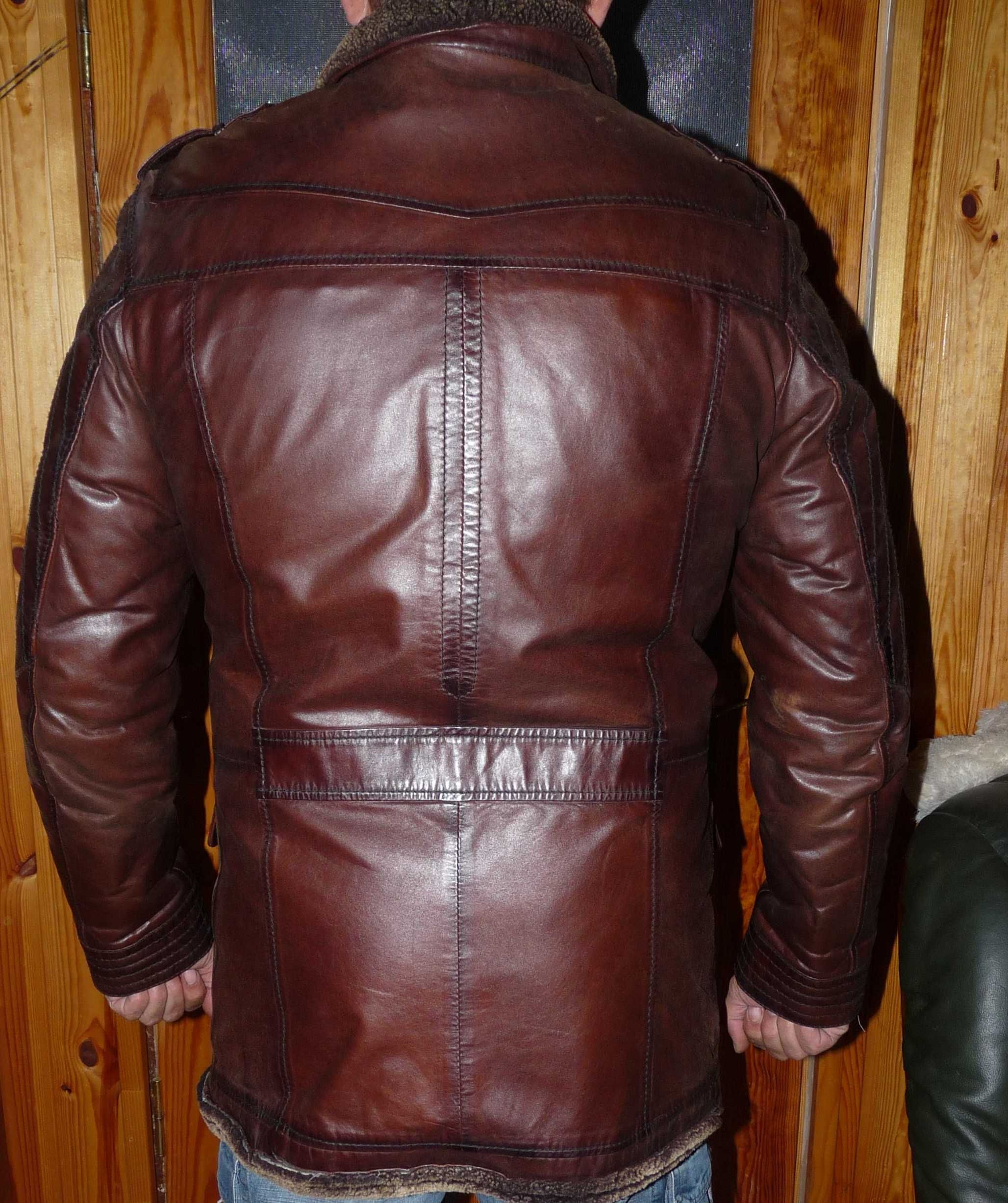 Зимняя куртка из натуральной кожи и меха