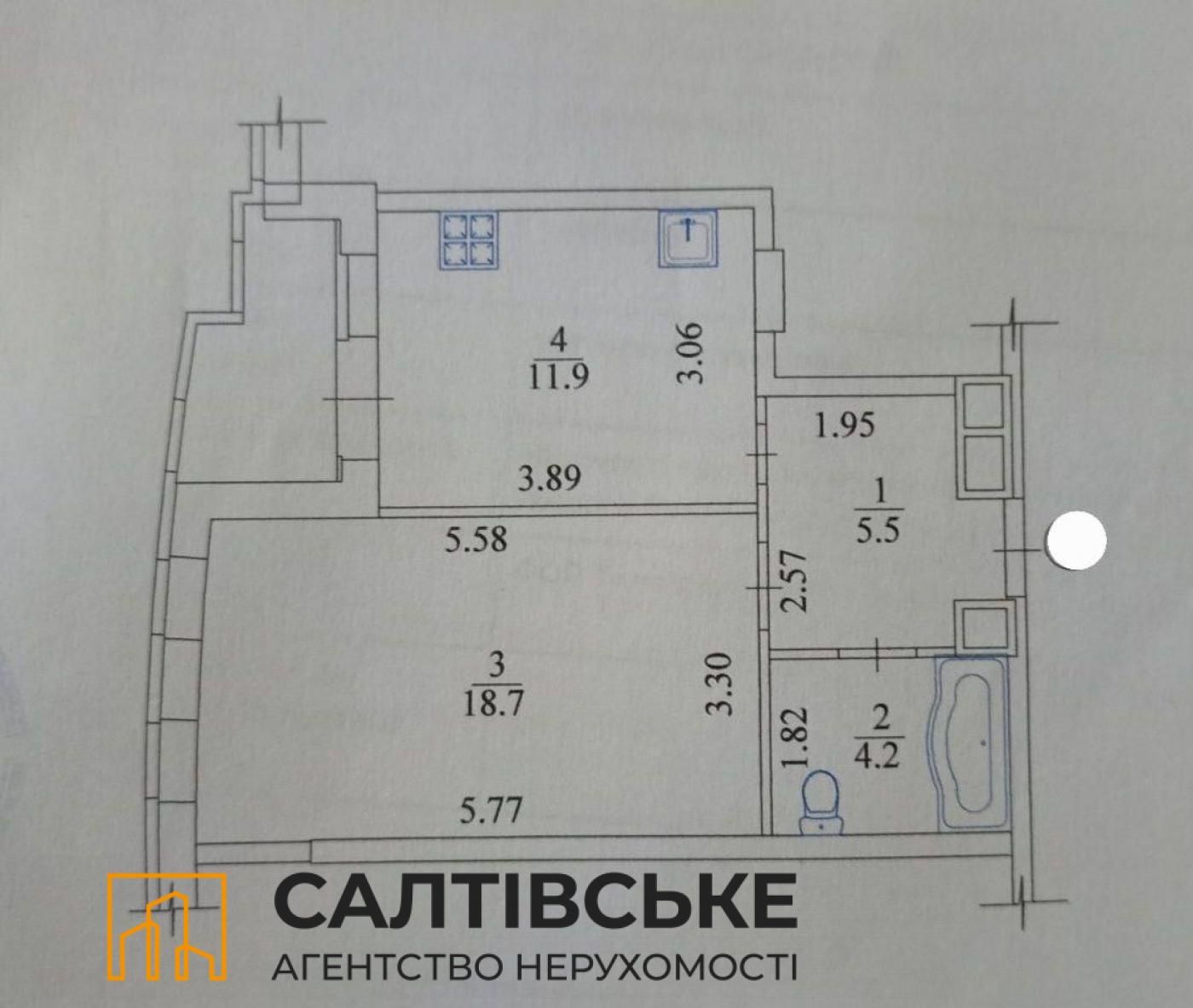 6791-АП Продам 1к квартиру 41м2 в новострое ЖК Меридиан