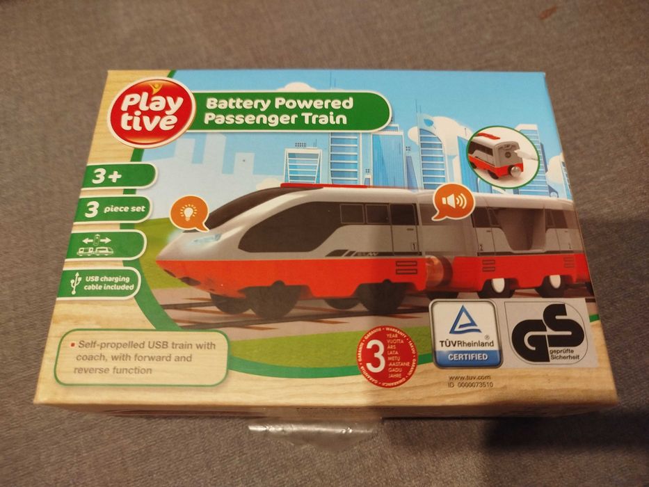 Pociąg i dwa wagony playtive tory drewniane