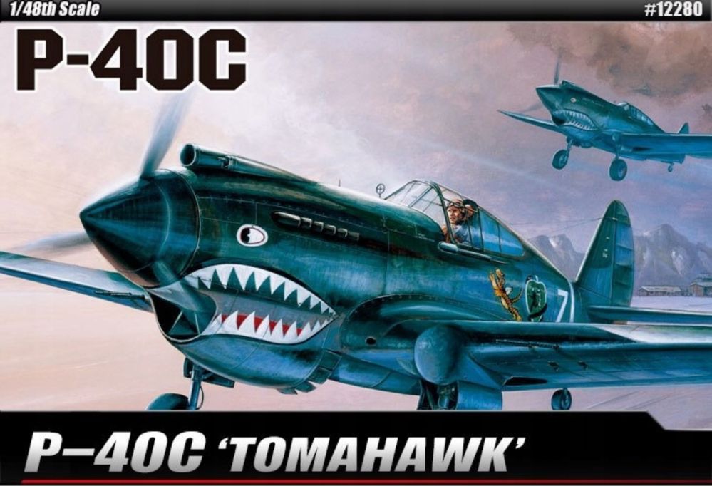 Academy 12280 samolot P-40C Tomahawk model do sklejania 1:48
