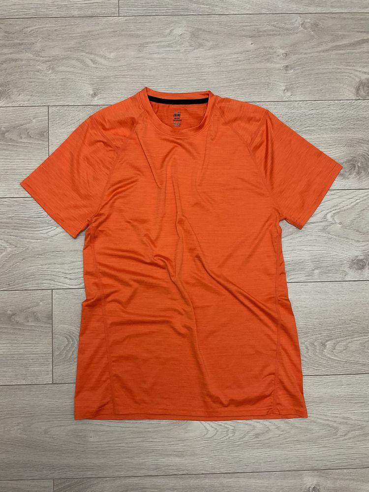 H&M sport NOWA koszulka sportowa S pomarańczowa męska z krótkim rękaw