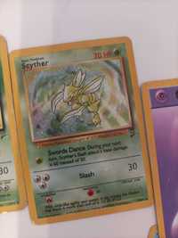 karta Pokemon Scyther z zestawu Jungle -Holo - Exc Near Mint - Vintage