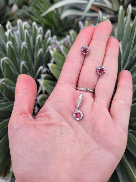 Комплект серебро ажурный