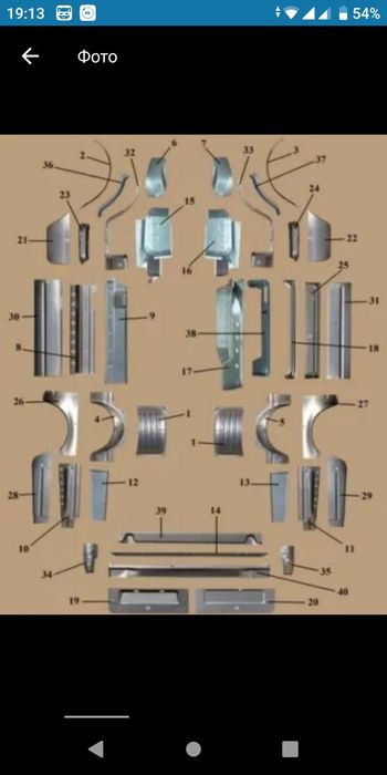 Кузовные Рем вставки газель
