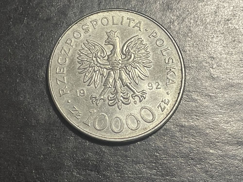 Moneta 10 000 zlotych 1992 Warnenczyk monety