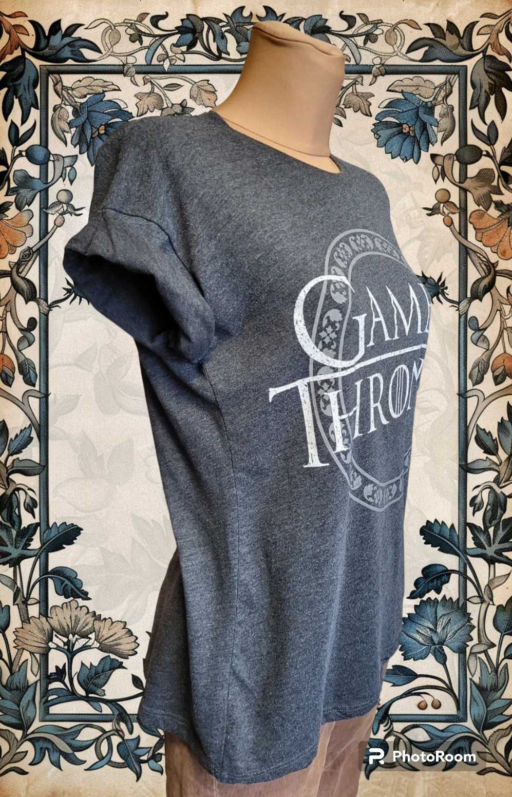 (M/38) Ciemnoszara koszulka Gra o tron, Game of Thrones