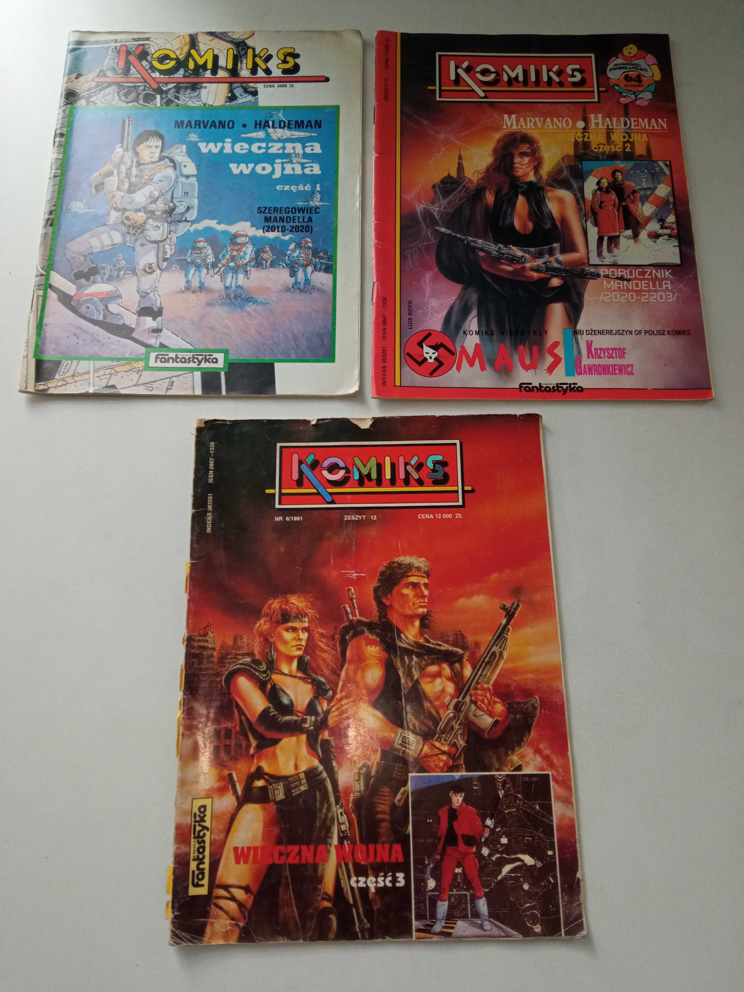 wieczna wojna - części 1-3 komiks fantastyka 1990/1991 marvano