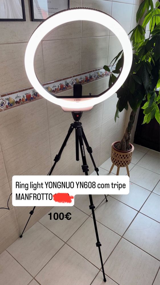 Ring light com tripe profissional