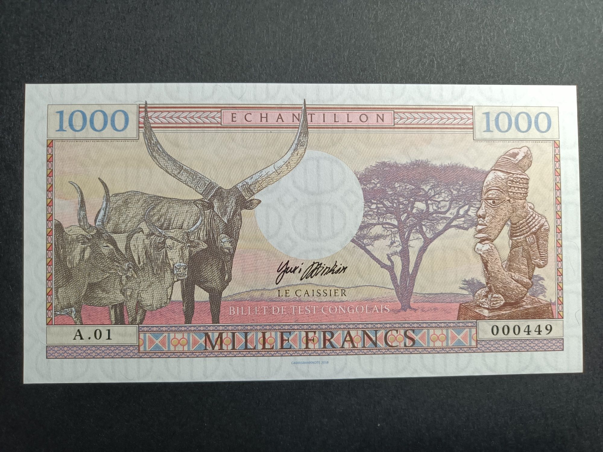 1000 Franków Kongo GabrisBanknote