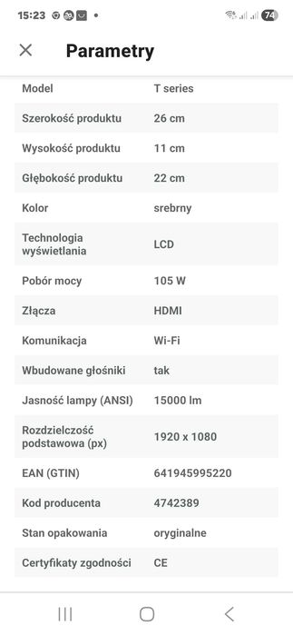 Projektor horlat t02