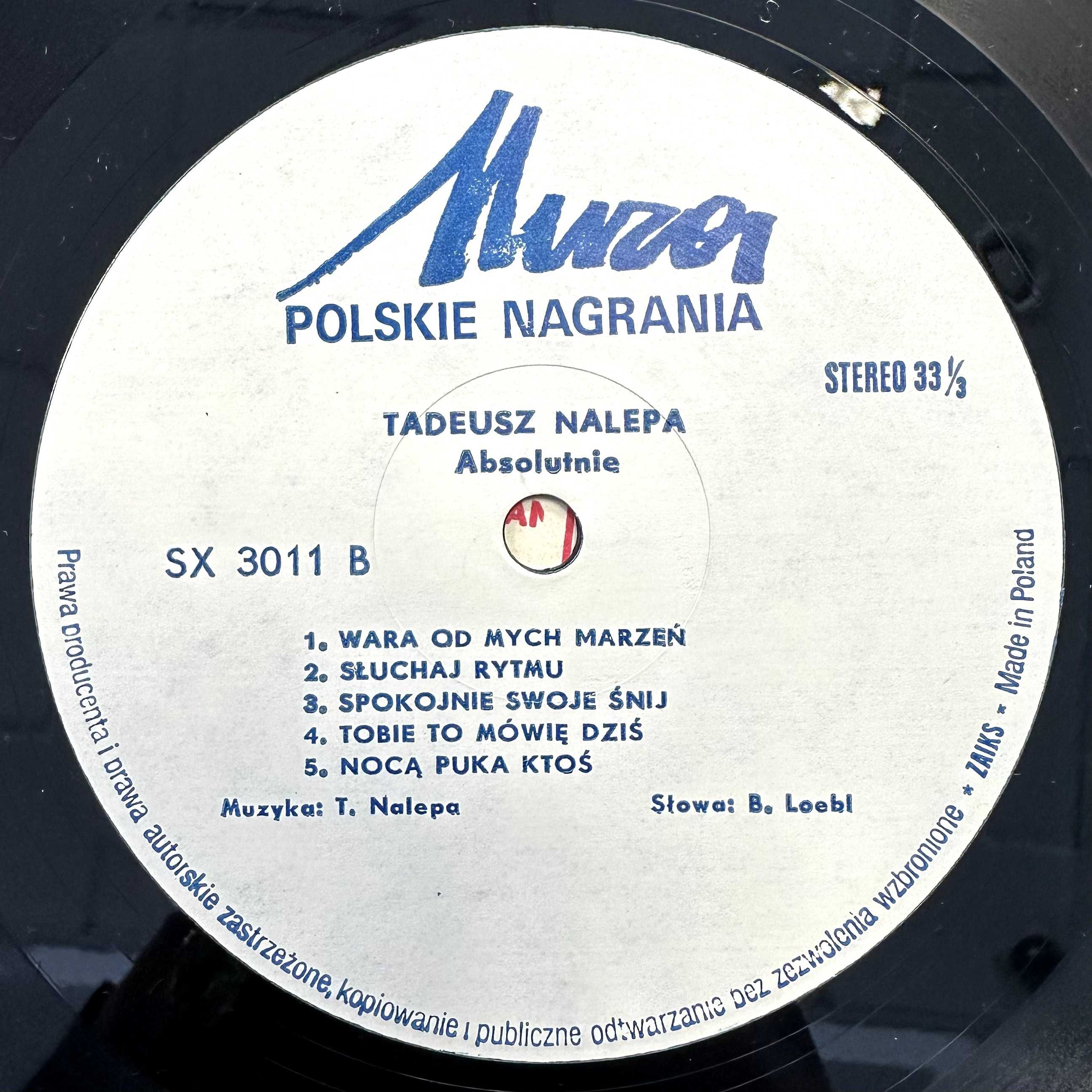 Tadeusz Nalepa - Absolutnie (Vinyl, 1991, Poland)