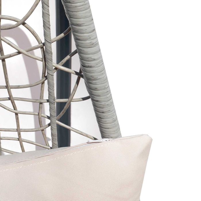 Fotel wiszący jednoosobowy CORSO z poduszką szarą lub beżową