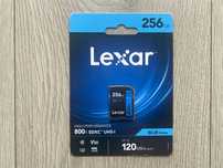 Nowa Karta Pamięci LEXAR 800x SDXC UHS-I C10 V10 U1 120/45MB 256GB