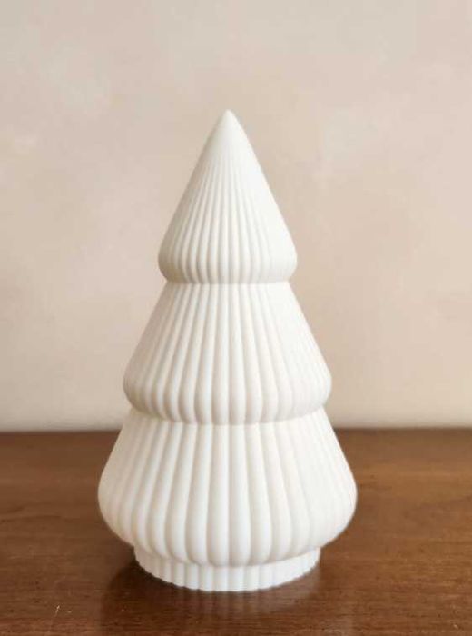 Біла новорічна ялинка з підсвіткою (3D друк)