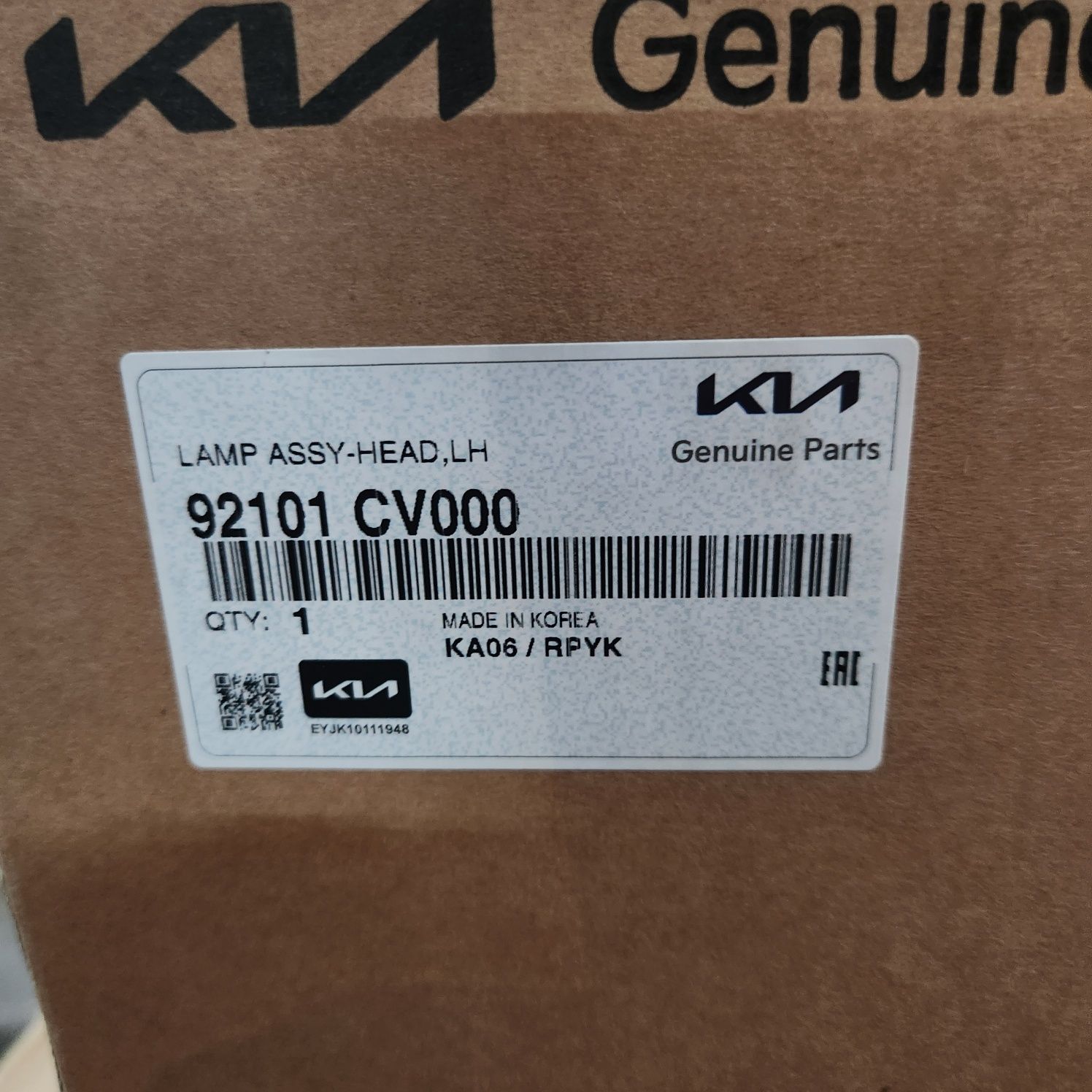 Oswietlenie Lampy przednie kia