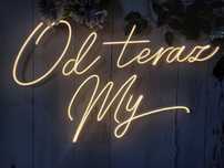 Od teraz My napis ledowy Led ledon neon ślub wesele