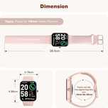 SMART WATCH Damski IDW15 RÓŻOWY 1,8" B.T 5.3 300mAh Tętno Kalorie Sen
