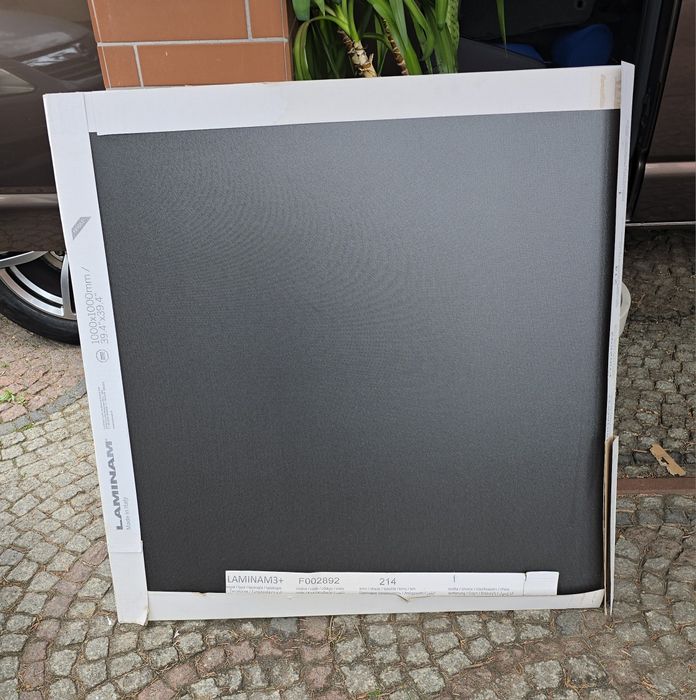 Spieki kwarcowe czarne Laminam 3,5 mm 100x100cm Nowe 2000m2  FV 23%