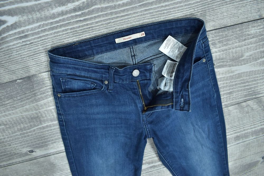 Levis 711 Skinny Damskie Spodnie Jeansowe Jeansy W28 L32