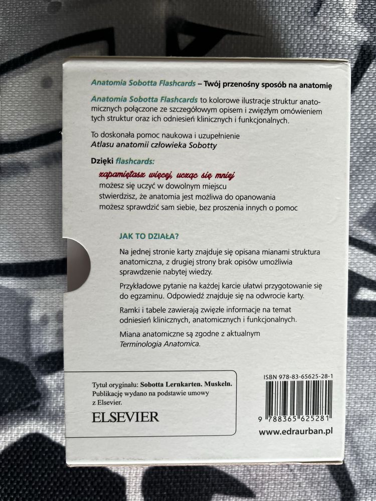 Sobotta Flashcards Mięśnie-Fiszki anatomiczne